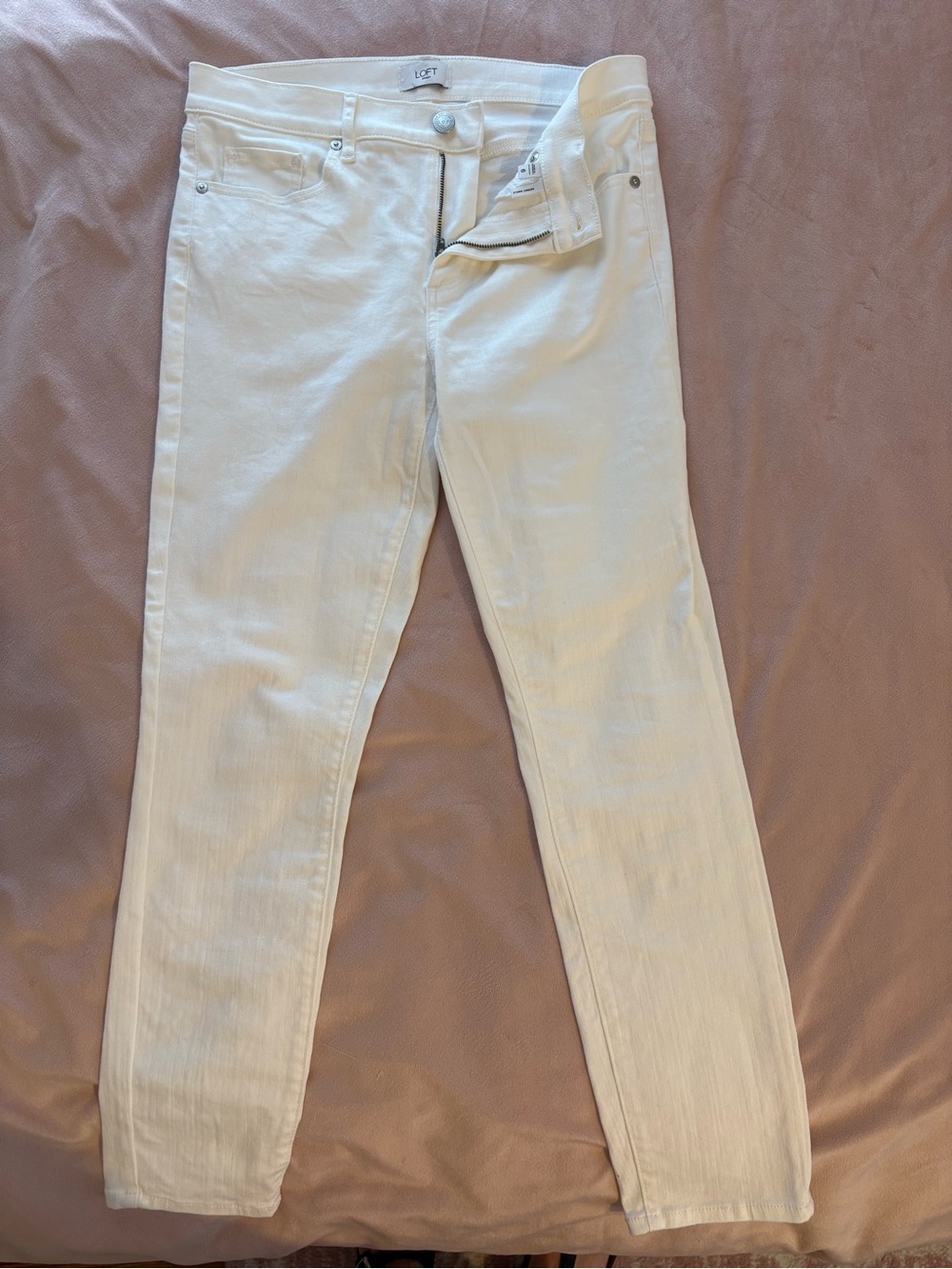 LOFT White Skinny Jeans